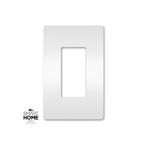 Radiant RWP26W Screwless Wall Plate, 1 Gangs, 3.15 in W x 4.94 in H x 0.065 in D, Polycarbonate, White