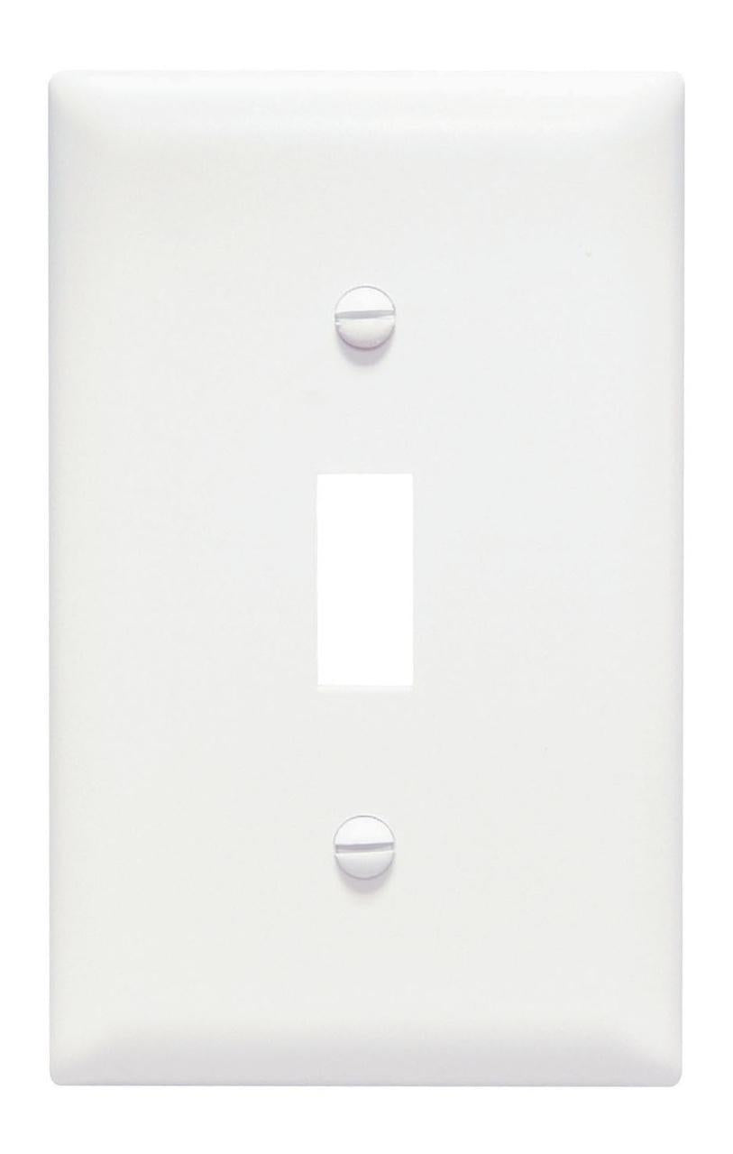 TradeMaster TP1W Standard Wall Plate, 1 Gangs, 2-3/4 in W x 4.7 in H, Thermoplastic, White