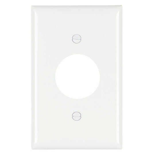 TradeMaster TP7W TP Series Standard Receptacle Wall Plate, 1 Gangs, 4.7 in, Thermoplastic, White