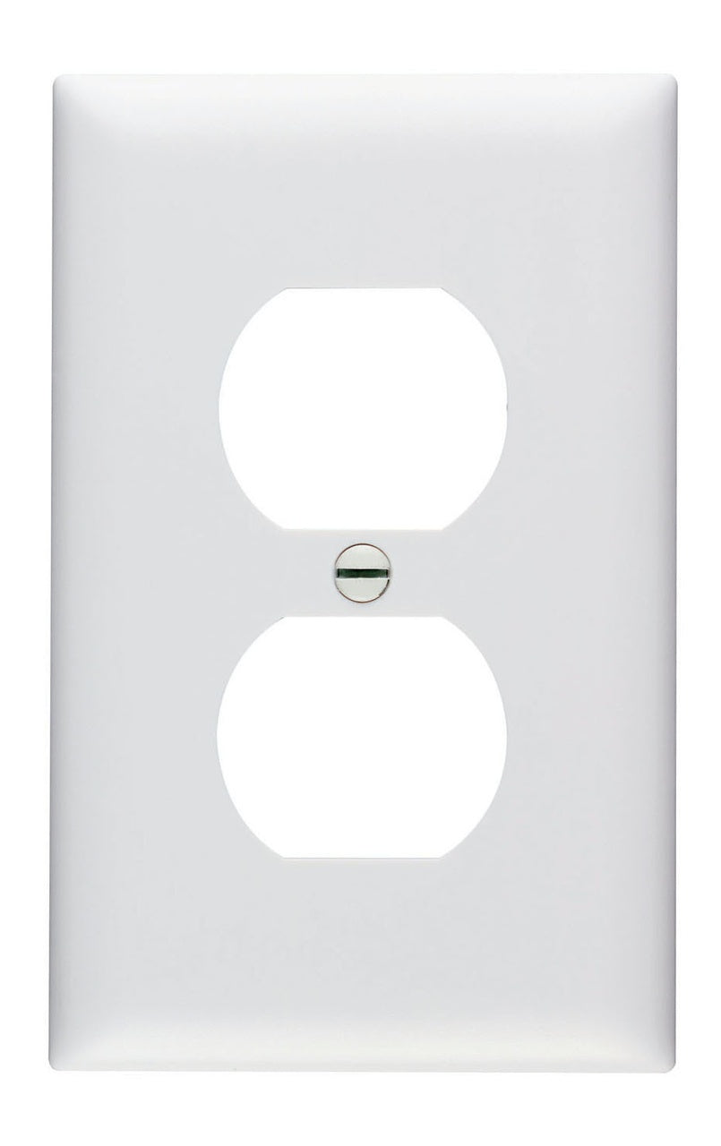 TradeMaster TP8W TP Series Standard Receptacle Wall Plate, 1 Gangs, 4.7 in, Thermoplastic, White