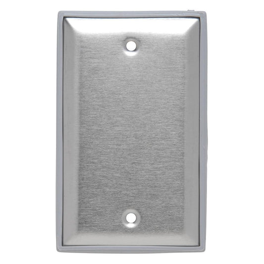 WP13 Blank Weatherproof Outlet Box Cover, 2.785 in W, Stainless Steel