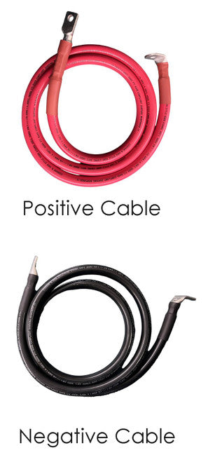 Pytes PYTPILVBATTERYCABLE Pi LV1 Battery-to-Busbar / Inverter Power Cable, 2 m, 1 Pair (Black and Red)