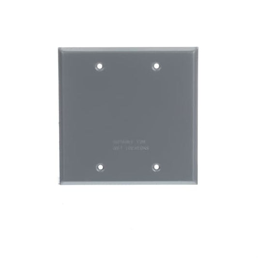 2CCB Blank Weatherproof Receptacle Cover, Steel