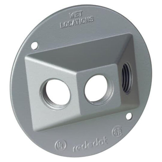 S213E-15R Standard Lamp Holder Cover With Gasket, 4-1/8 in Dia, Aluminum