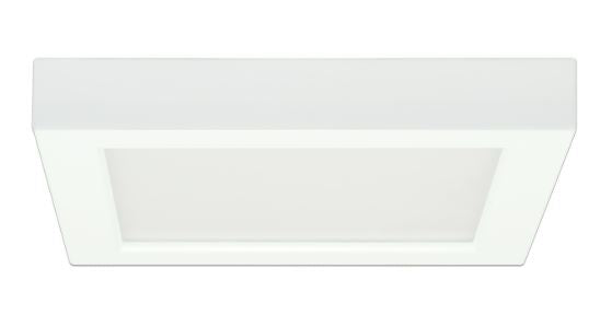 SATCO® S29361 LED Flush Mount Fixture, 13.5 W, 5000K, 7 in., Square, White Finish, 120 V
