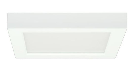 SATCO® S29361 LED Flush Mount Fixture, 13.5 W, 5000K, 7 in., Square, White Finish, 120 V