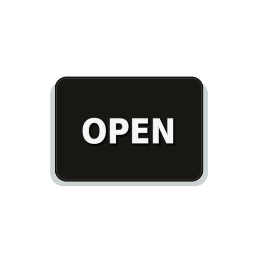 Shamrock Controls® Legend Plate RB2-BY2313, "OPEN"