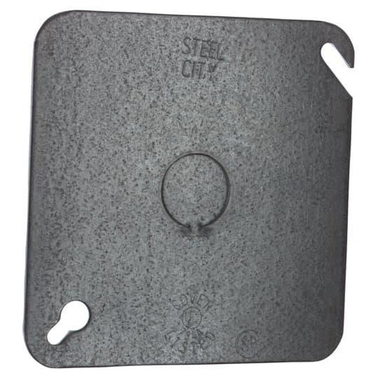 72-C-6 Outlet Box Cover, 4-11/16 in L x 4-11/16 in W, Flat Cover, Steel