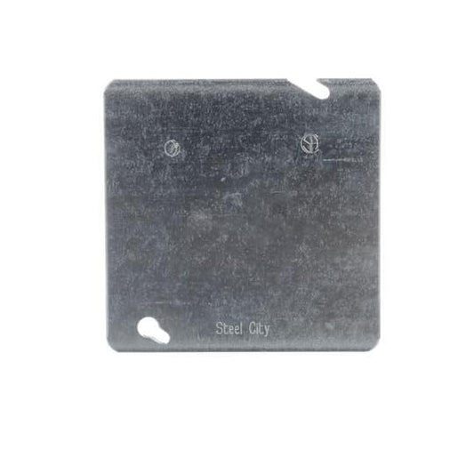 72-C-1 Outlet Box Cover, 4-11/16 in L x 4-11/16 in W, Blank/Flat Cover, Steel