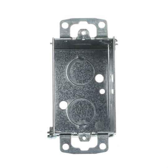 CDOW Gangable Welded Style Switch Box, Steel, 12.5 cu-in Capacity, 1 Gangs, 1 Outlets, 4 Knockouts
