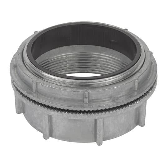 HUB400-SC Commercial Standard Conduit Hub With Flame Retardant Insulated Throat and Nitrile Rubber Sealing Ring, 4 in, Zinc, Natural