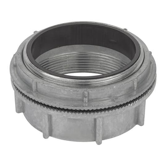 HUB400-SC Commercial Standard Conduit Hub With Flame Retardant Insulated Throat and Nitrile Rubber Sealing Ring, 4 in, Zinc, Natural