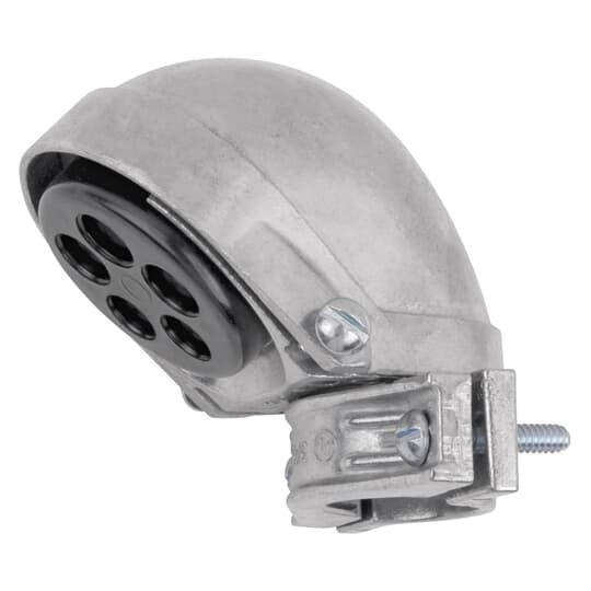 SH-107 Clamp-On Service Cable Cap, 2-1/2 in, (7) 7/8 in, 1 in, 1-5/16 in Hole, For Use With EMT/Rigid/IMC Conduits, Aluminum