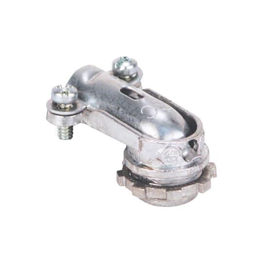 XC-290 Clamp Type Non-Insulated Conduit Connector, 3/8 in Trade, 1/2 in Knockout, 0.4 to 0.63 in Cable Openings, Die Cast Zinc