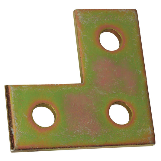 AB219 200 Corner Flat Plate Fitting, 3 Holes, 3-1/2 in L x 1-5/8 in W x 1/4 in THK, Steel