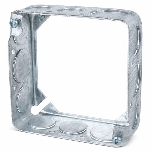 Steel City® 53151-1/2 1-Outlet Extension Ring, 4 in L x 4 in W x 1-1/2 in D, Steel