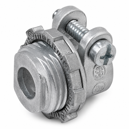 Steel City® XC-269 Conduit Connector, 3/8 in Trade, 1/2 in Knockout, 0.45 to 0.65 in Cable Openings, Die Cast Zinc