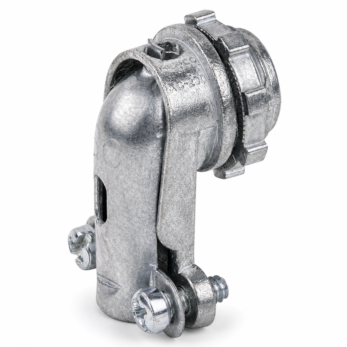 Steel City® XC-295 Clamp Type Non-Insulated Conduit Connector, 1-1/2 in Trade, 1.51 to 2.47 in Cable Openings, Die Cast Zinc