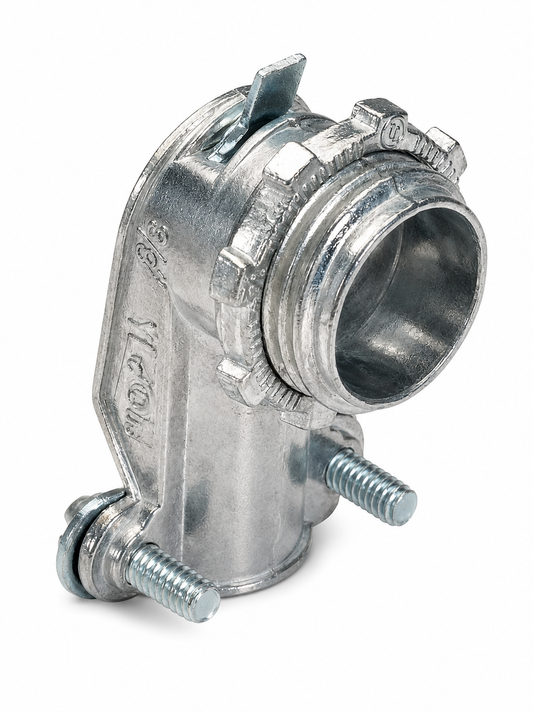 Southwire - Topaz® 101, 1/2" 90° BX/Flex Connector, Zinc Die-Cast, 25-Pack