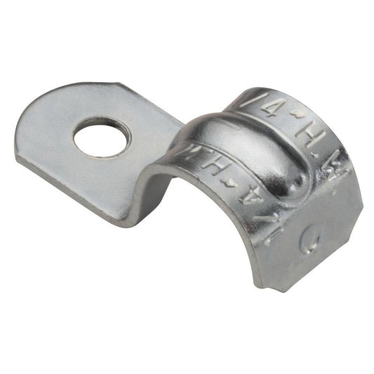 531 1-Hole Snap-On Conduit Strap, 1/2 in, For Use With IMC/Rigid Conduit, Steel, Zinc Plated