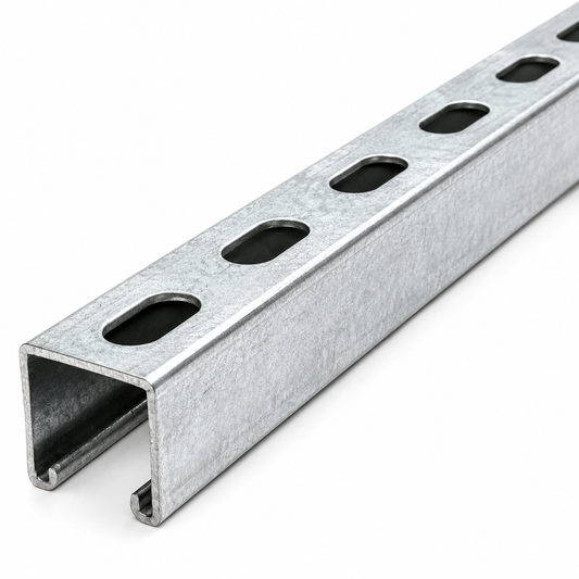 12-Gauge 1-5/8" x 1-5/8" Galvanized Hole Strut Channel, 10 ft