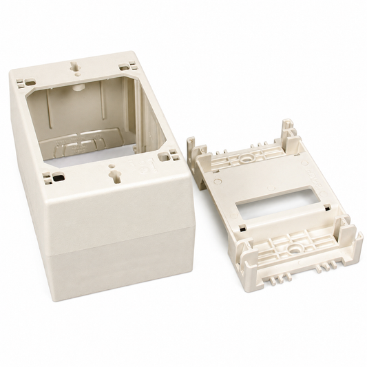 Wiremold® 2348-WH 1-Gang Deep Non-Metallic Straight Device Box, 4-3/4 in L x 3-1/4 in W x 2-1/4 in H, PVC, White