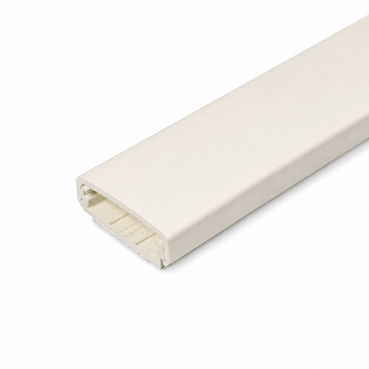 Wiremold® 800BAC-WH Non-Metallic Raceway Base With Cover, 5 ft L x 1-5/16 in W x 7/16 in H, White