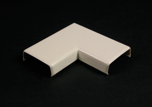 Wiremold® 811-WH 1-Channel Non-Metallic Raceway Elbow, 90 deg Bend, Flat End, PVC, White