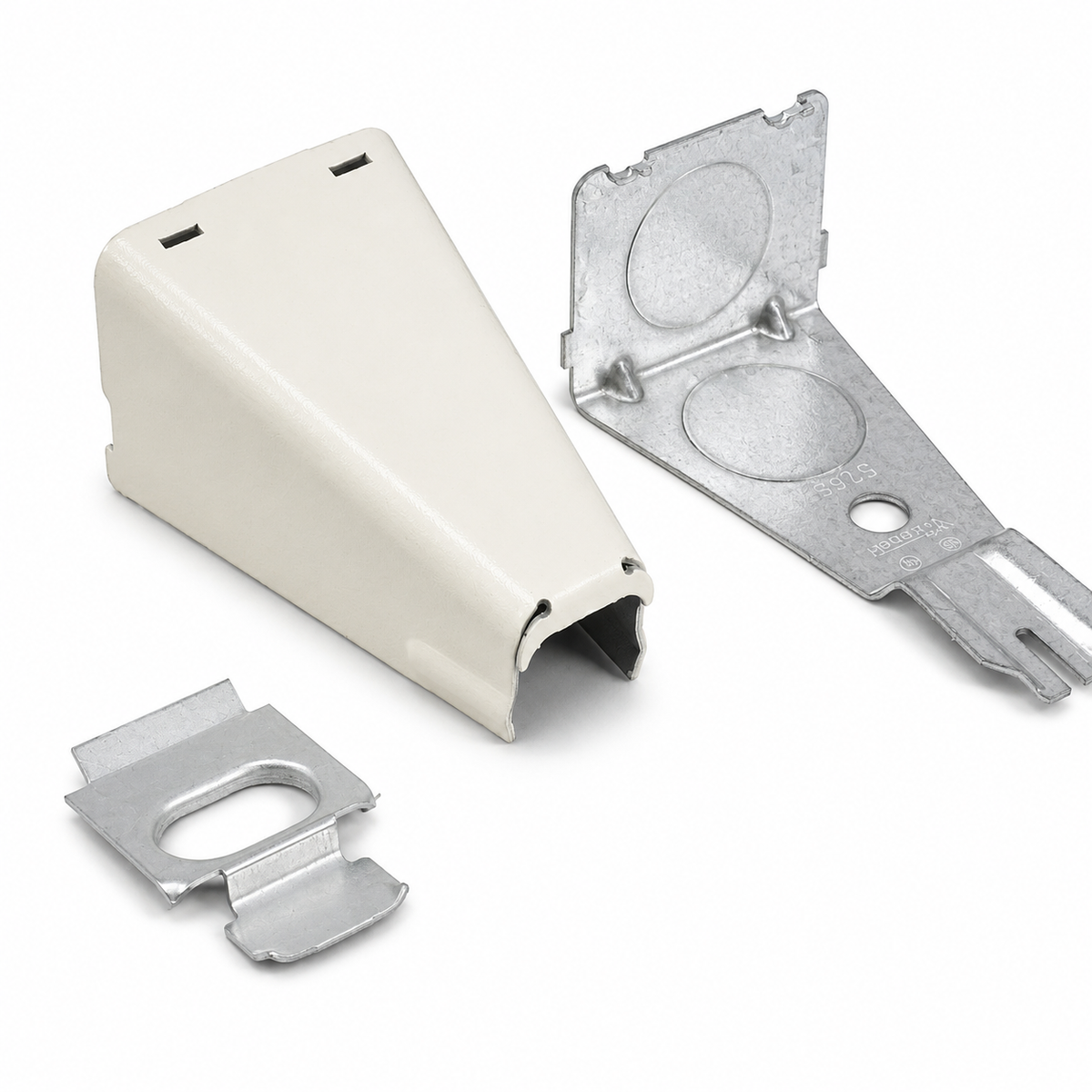 Wiremold® V5785 1-Channel Combination Connector Fitting, 1/2 in, For Use With 500 and 700 Series Raceway, Steel, ScuffCoat