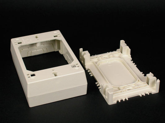 Wiremold® WMD2347 1-Gang Non-Metallic Straight Device Box, 4-3/4 in L x 3 in W x 1-3/8 in H, PVC, Ivory