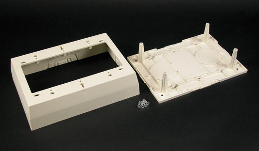 Wiremold® WMD2348-3 3-Gang Deep Non-Metallic Device Box, 4-3/4 in L x 7 in W x 1-3/4 in H, Ivory
