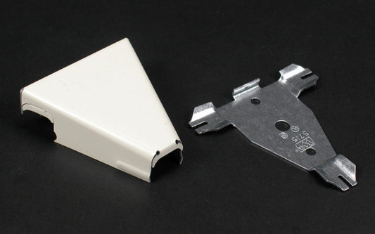 Wiremold® V5715 Raceway Tee Fitting, For Use With 500 and 700 Series Raceway, Steel, Ivory/White