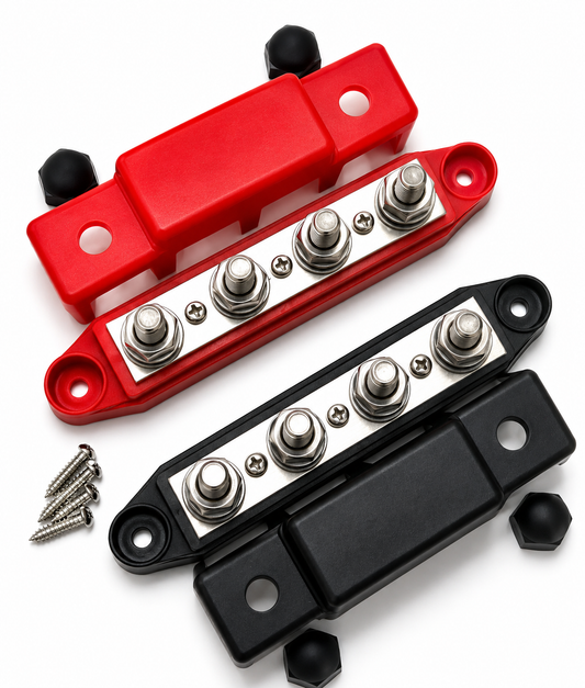 Bus Bar Kit, 300 A, 300V/48 VDC, Red & Black, M10 Screw