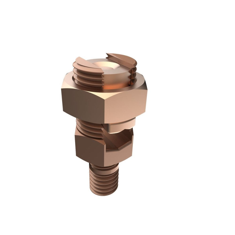 BURNDY® SERVIT® POST™ KC22B1 Mechanical Grounding Connector, (1) 10 to 3 AWG, 10 to 2 AWG Conductor, 1-1/8 in Dia Wire, 2.12 in L, Bronze