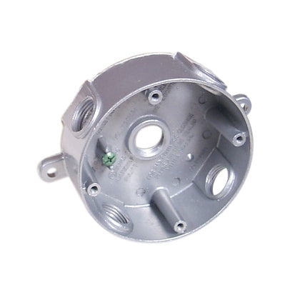 WRB1575 3/4" 5-Hole 4" Round Weatherproof Bx Gry